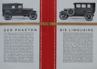 AGA Automobile 6/20 PS Modellprogramm 1927 (S0275)